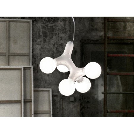 Lampa suspendata Next DNA Double alb