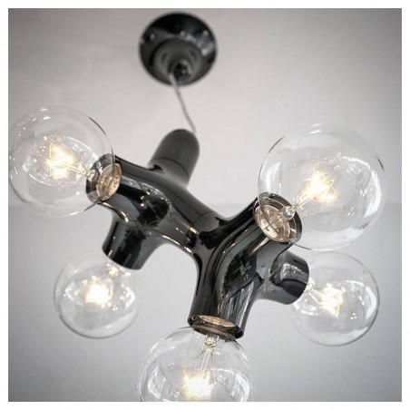 Lampa suspendata Next DNA Double negru